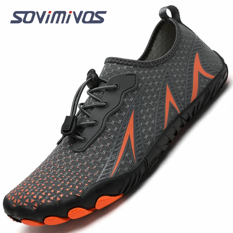 Crossfit Runners - คุณภาพสูง Trail Running Barefoot รองเท้าผู้ชายชายหาด Aqua