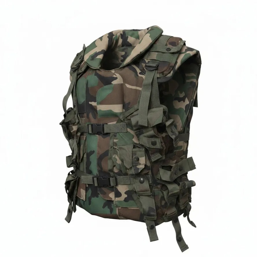 Crossfit Weight Vest - เสื้อกั๊ก PASGT แบบจำลองของกองทัพสหรัฐฯ ลายพราง Woodland Camo