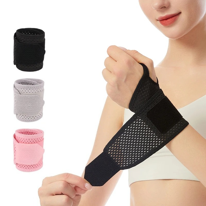 Wrist Wrap Support - ที่รัดข้อมือแบบตาข่ายระบายอากาศ ป้องกันอาการปวดข้อและเคล็ดขัดยอก ป้องกันอาการบาดเจ็บจากการใช้งานมากเกินไป ที่รัดข้อมือแบบพันรอบพร้อมแรงกดกระชับ