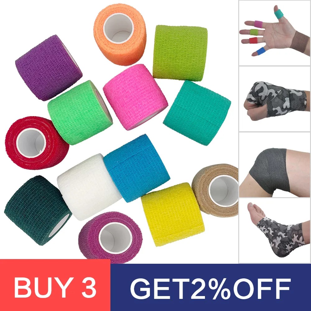 18 สีที่มีสีสันกีฬา Wrap เทปกา - Finger Tape Athletic บทวิจารณ์และราคา